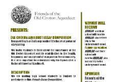  Friends of the Old Croton Aqueduct Essay Competition 